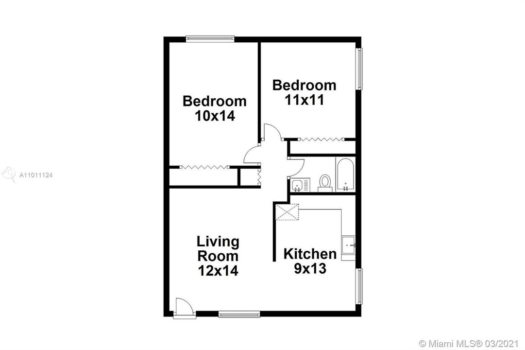Recently Rented: $1,850 (2 beds, 1 baths, 825 Square Feet)