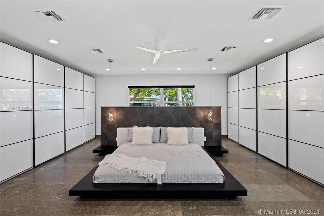 Fall in LOVE with this genius design of a master bedroom. It is breath taking in real life! Walk in and be inspired!