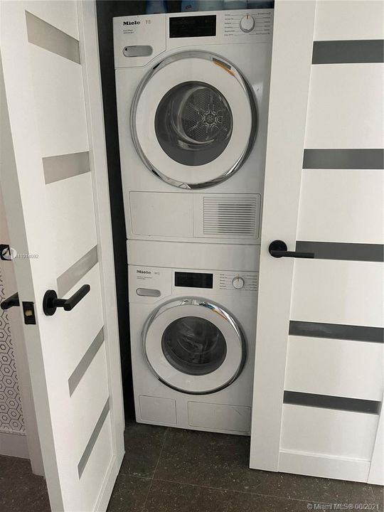 The Meile washer and dryer are a match made in heaven. It features automatic detergent dispenser which the seller raves about!