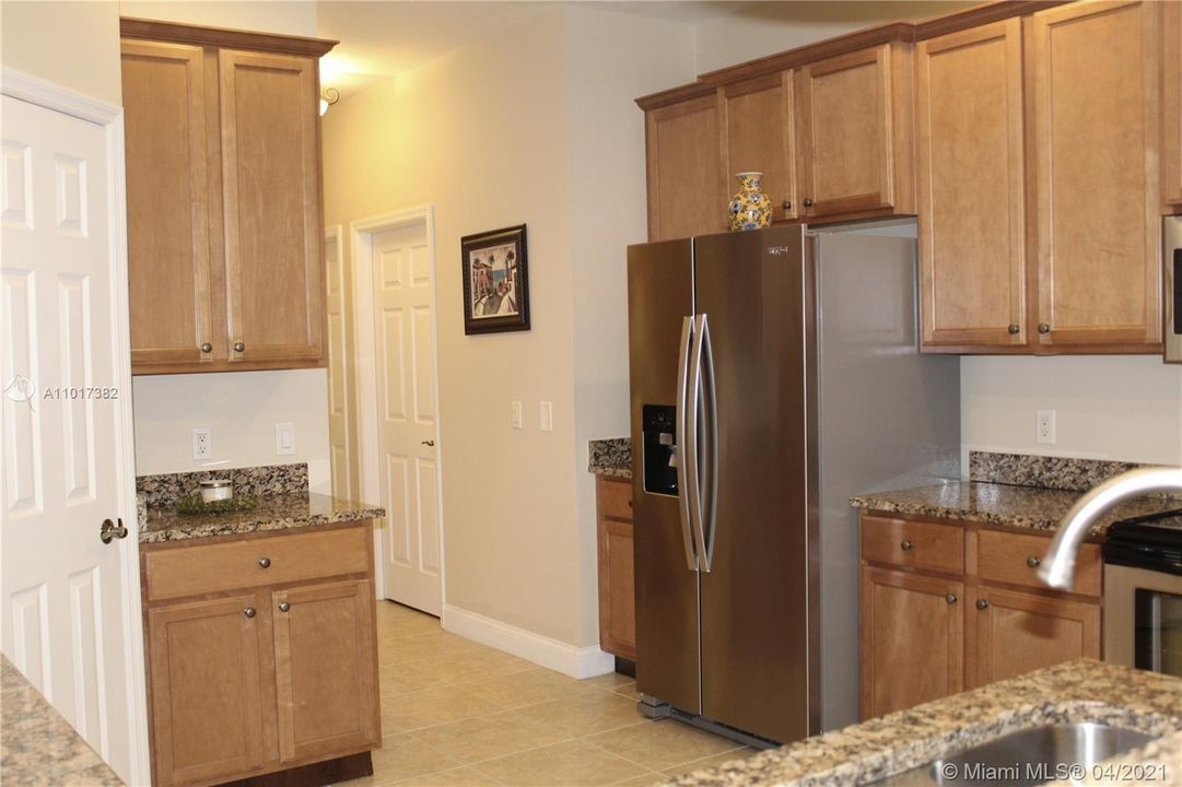 Spacious kitchen with pantry closet