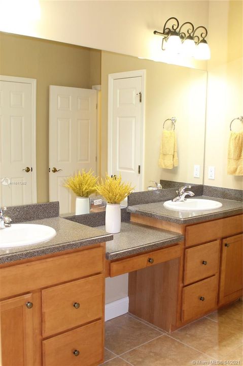 Master bath with double sinks