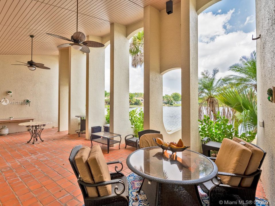 Lakefront views from your private pavilion & outdoor kitchen!