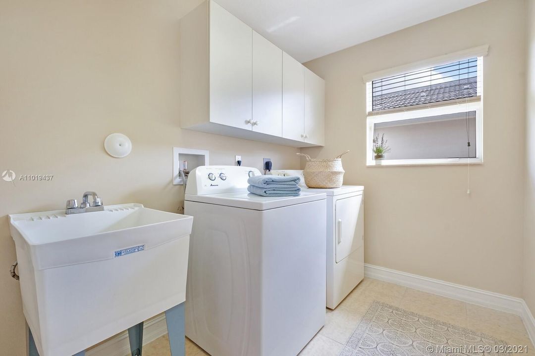 Spacious Laundry Room Located Upstairs