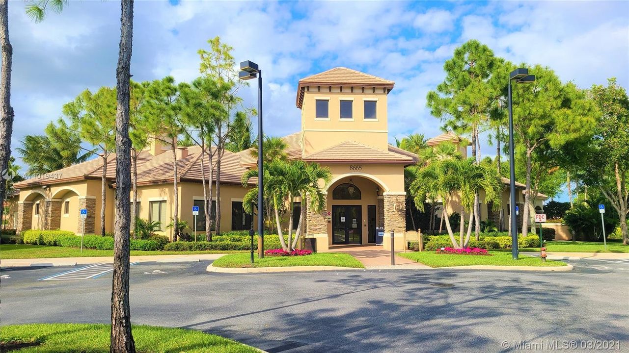 Front View of the Clubhouse