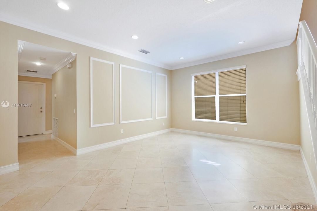 Living Room with Elegant Molding