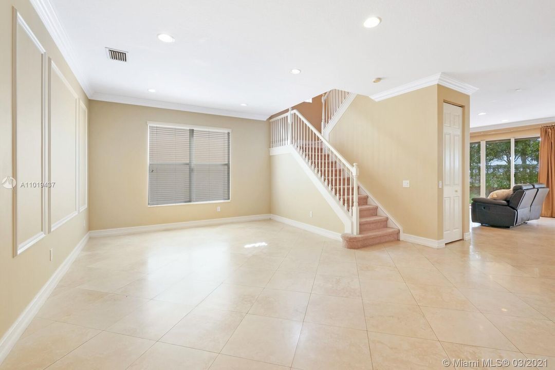 Living Room View with Stairs