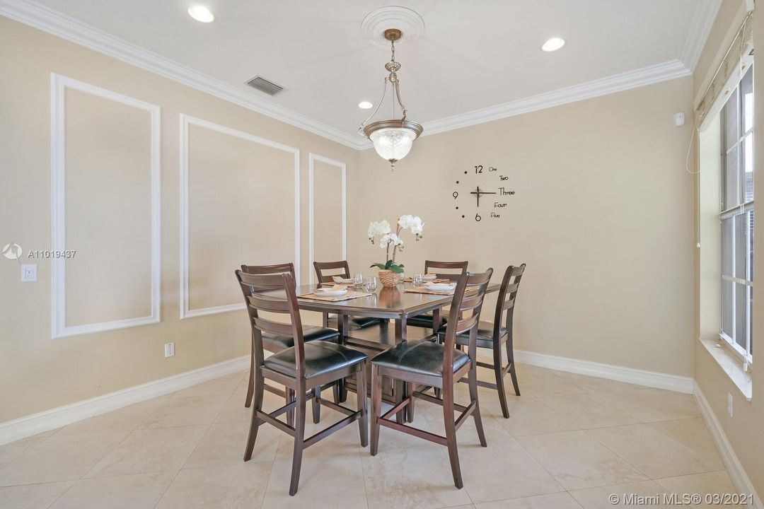 Spacious Dining Room with Elegant Molding