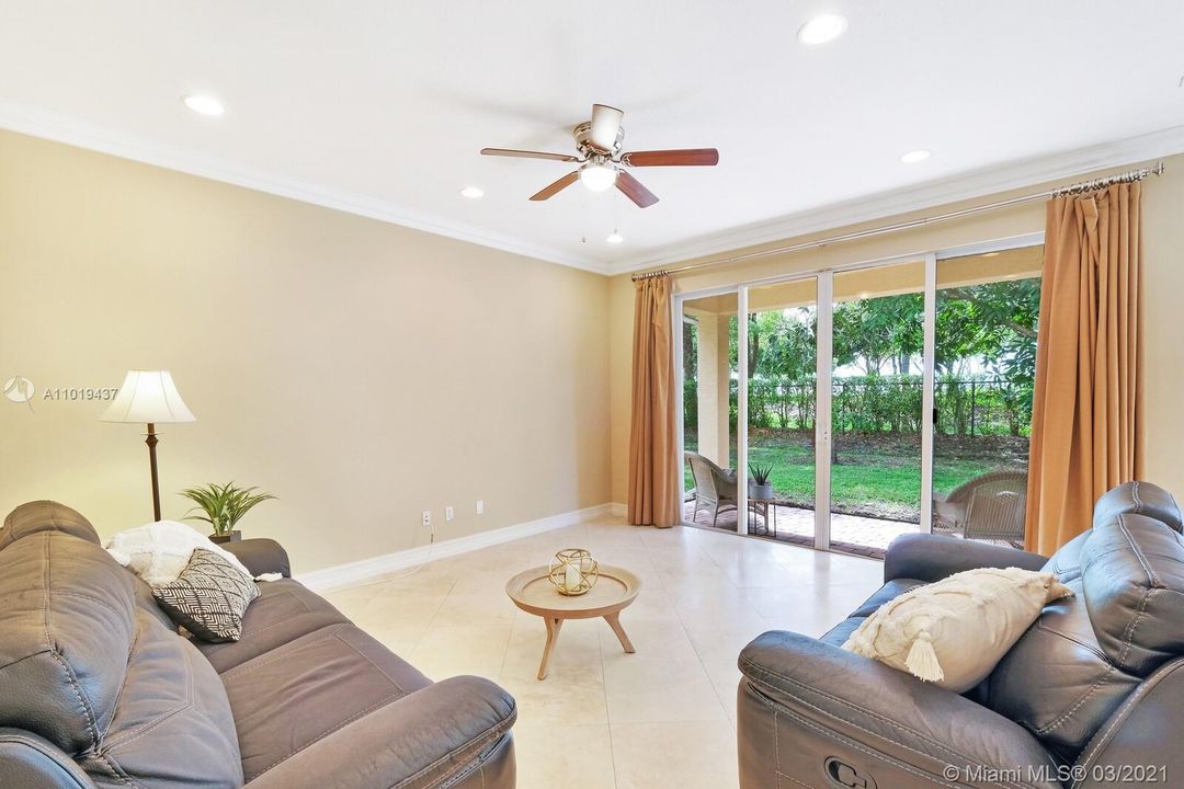 Family Room with Patio View