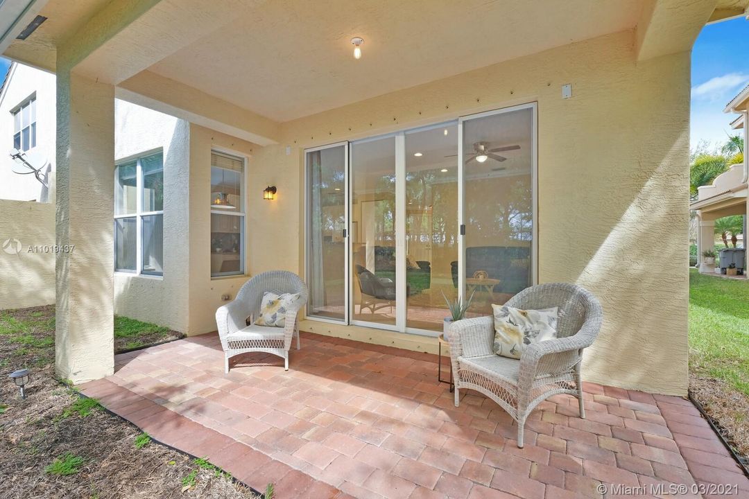 Back Patio with Family Room View