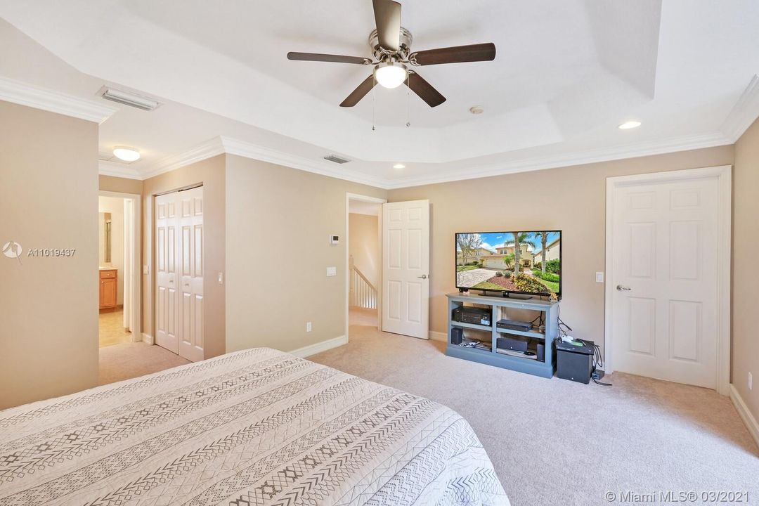 Master Suite with Closet and Master Bathroom Views