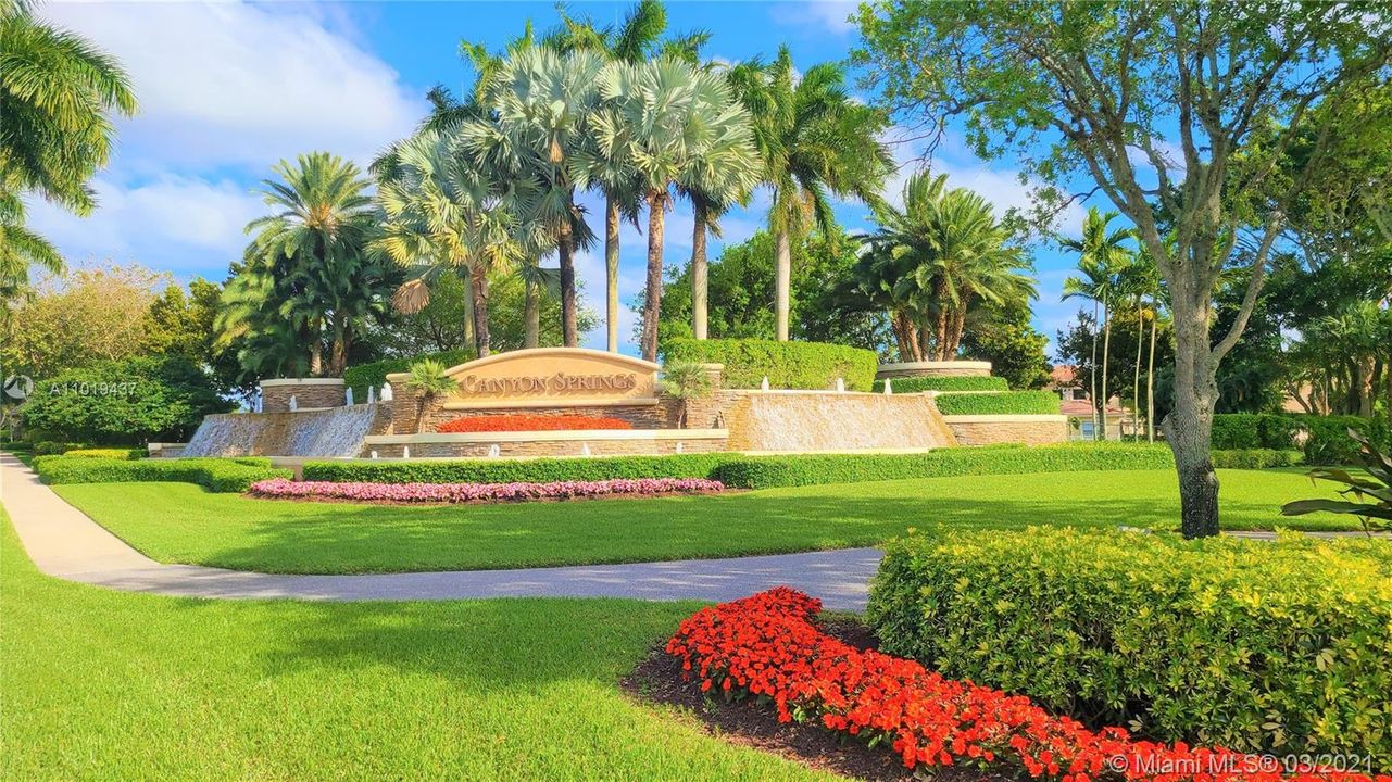 Immaculate Landscaping at Canyon Springs Entrance 1