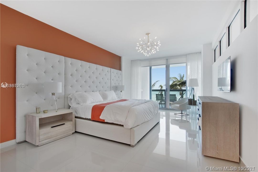 Master bedroom with sweeping ocean views from the on-suite balcony!
