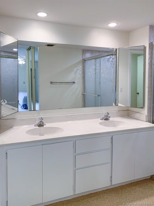 Master bath with double sink