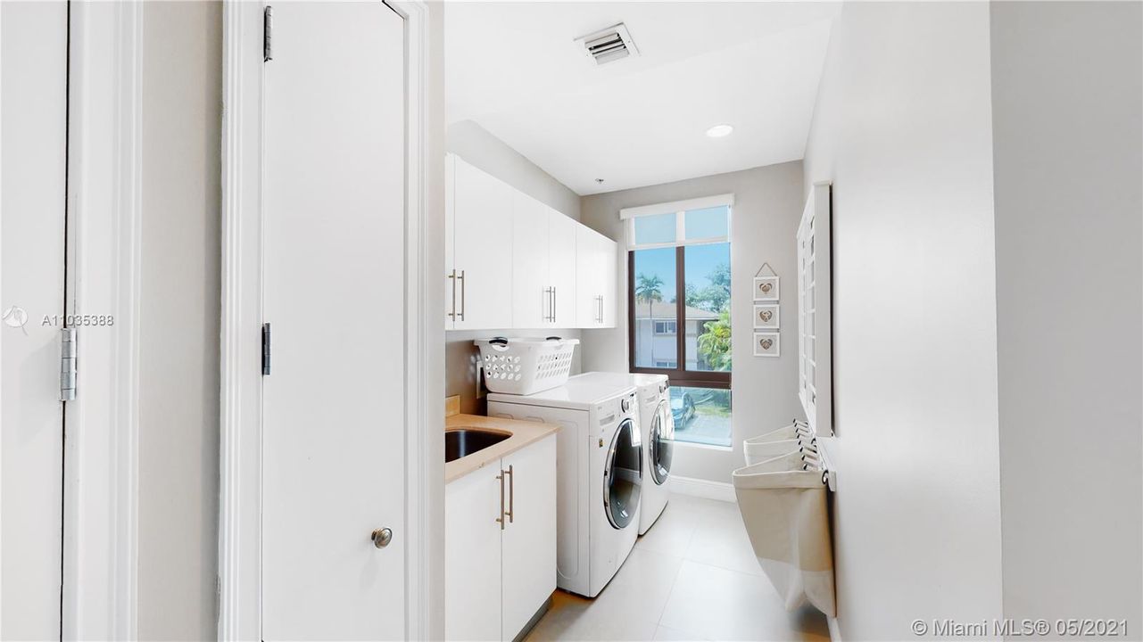 spacious laundry room