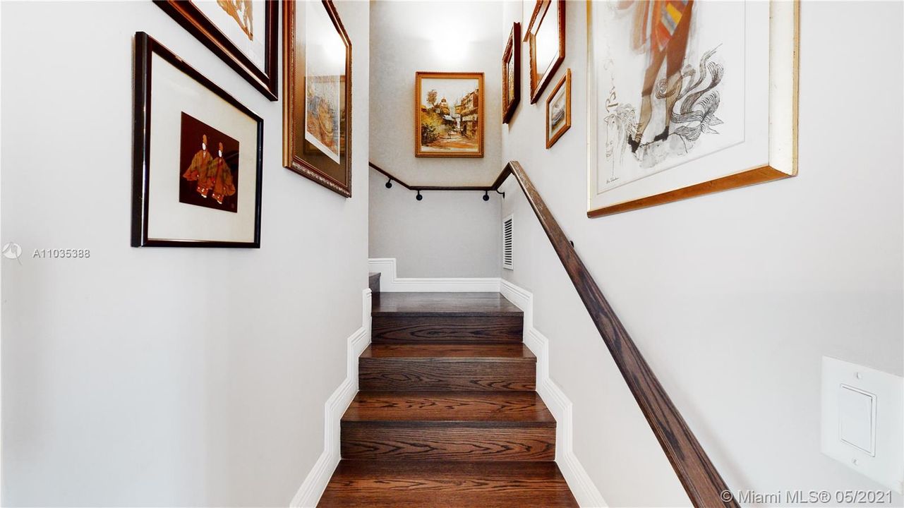 Walnut Hardwood floors staircase