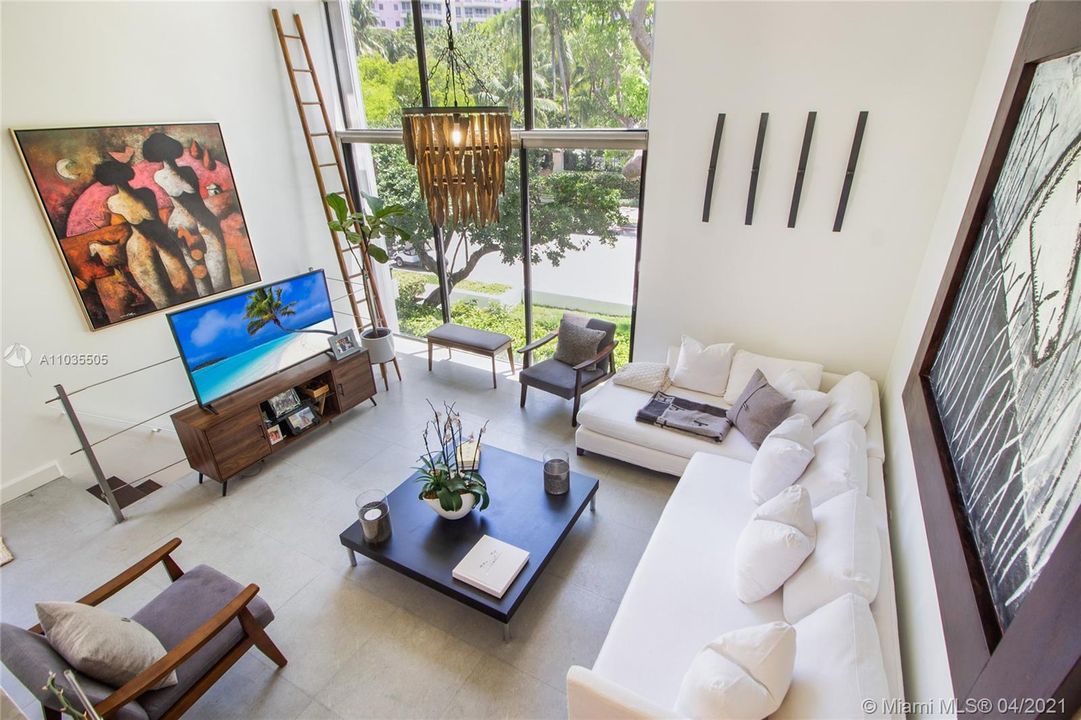 View from second level to Living Room