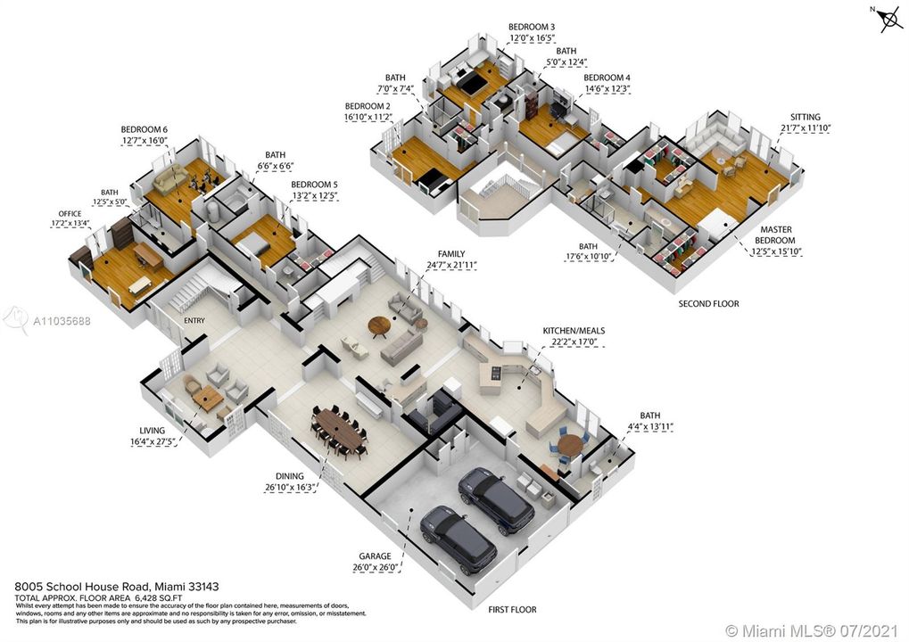 3D Floor plan main house
