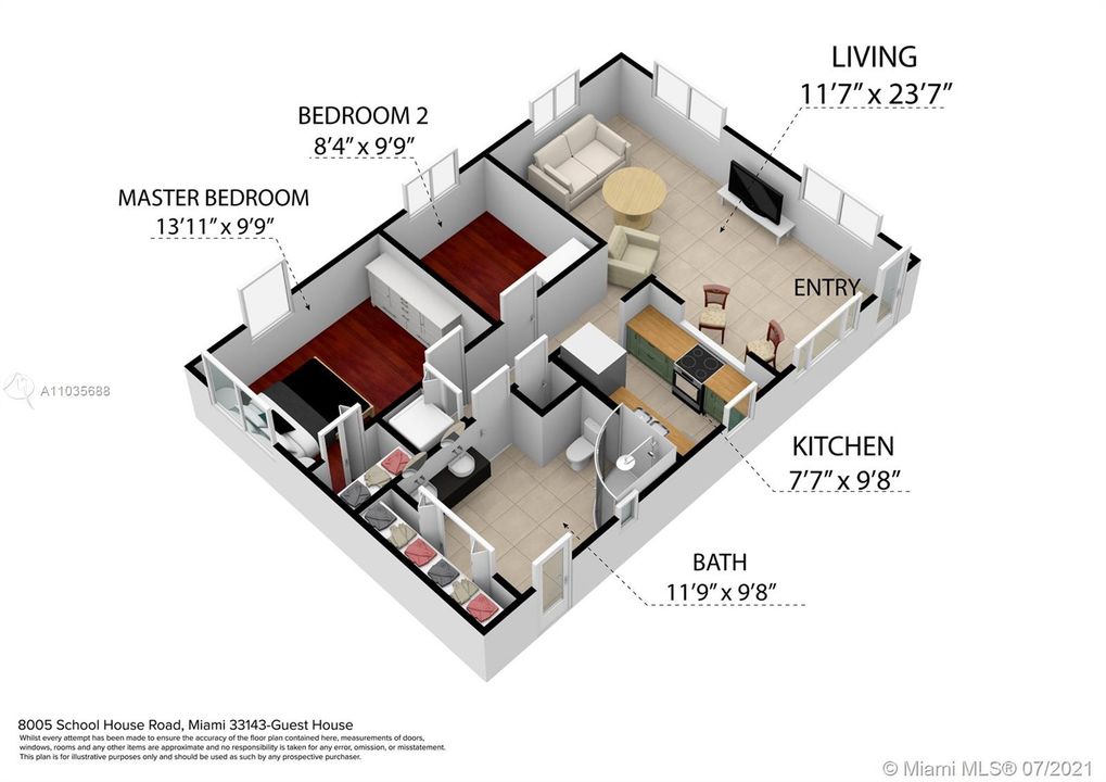 3D Floor plan guest house