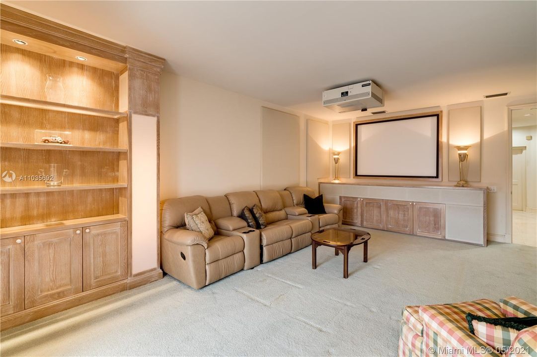 Media room near primary bedroom