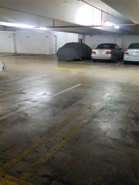 Covered parking 2nd floor g few feet from building entrance and exit