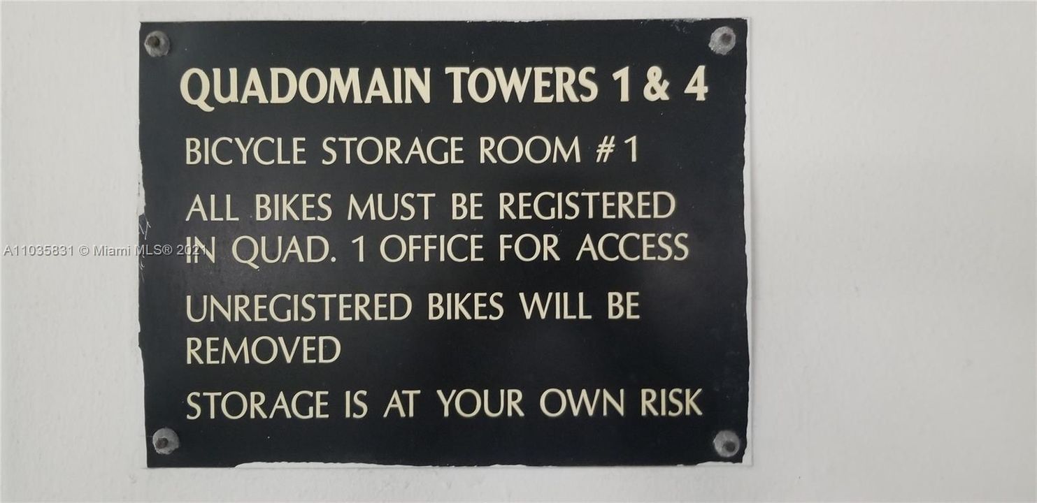bike storage room