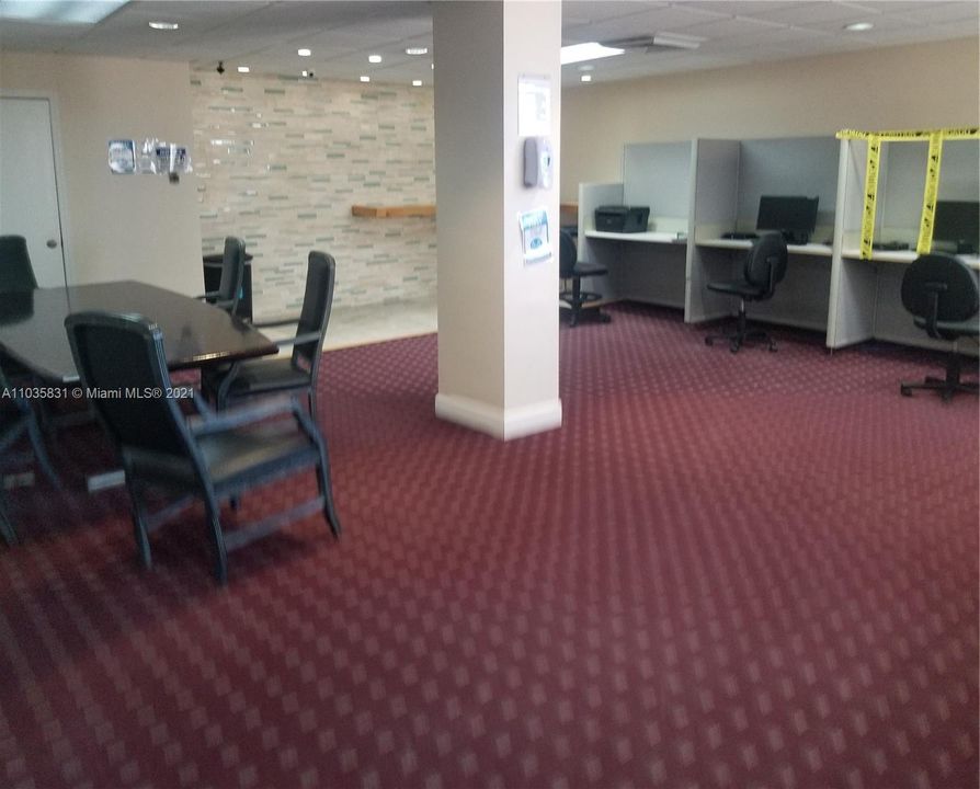 business center with conference table