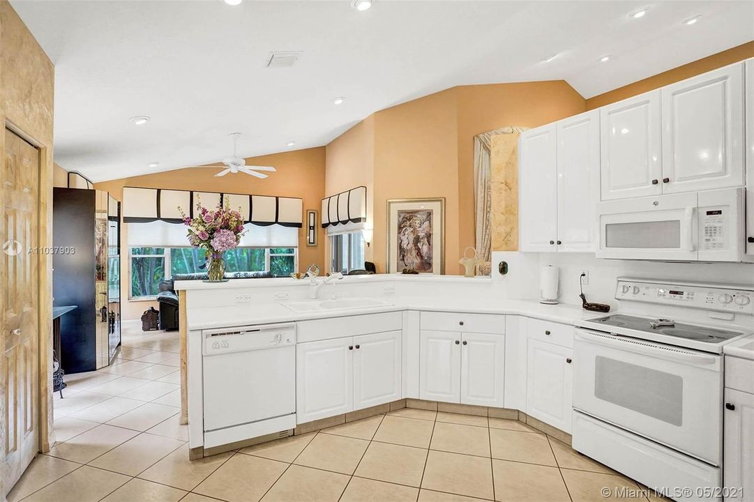 Bright and white kitchen