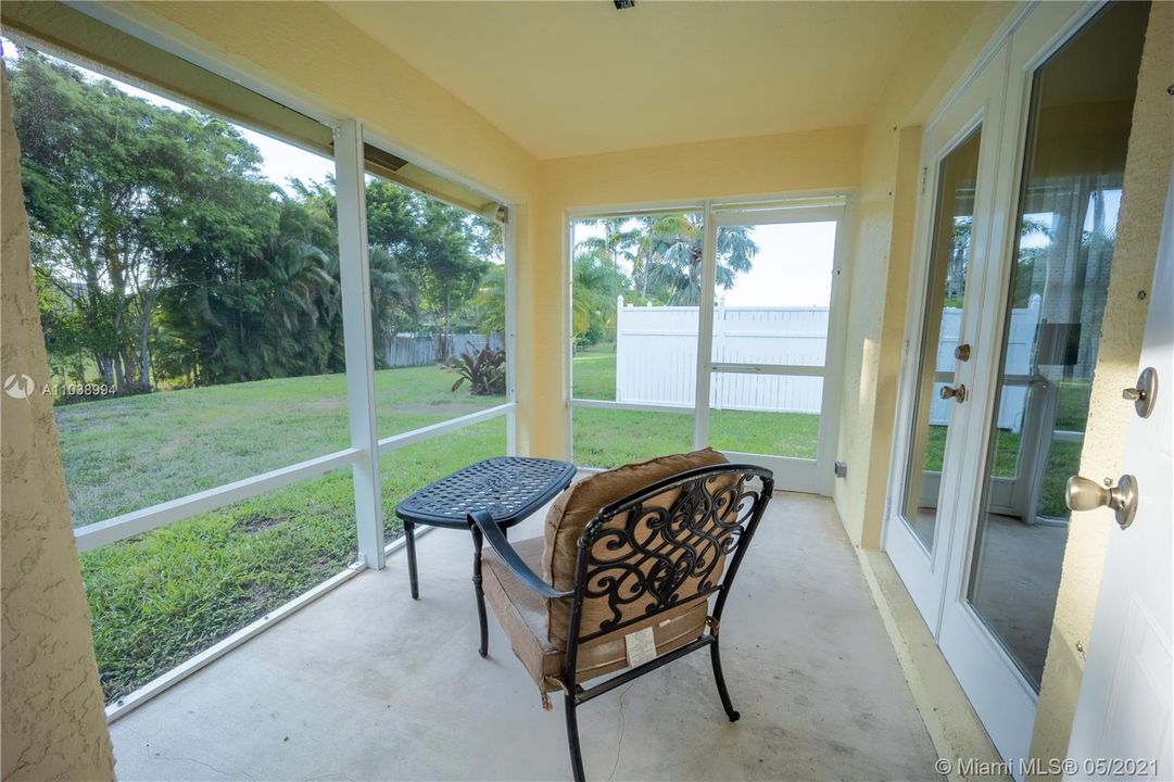 Guest house covered and screened in porch