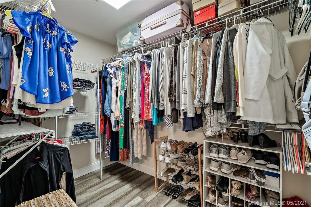 Master bedroom walk in closet.