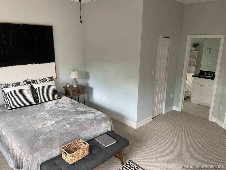 Ensuite bedroom towards the walk in closet and bathroom.