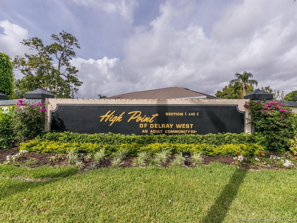 Entrance to the community off Military Trail