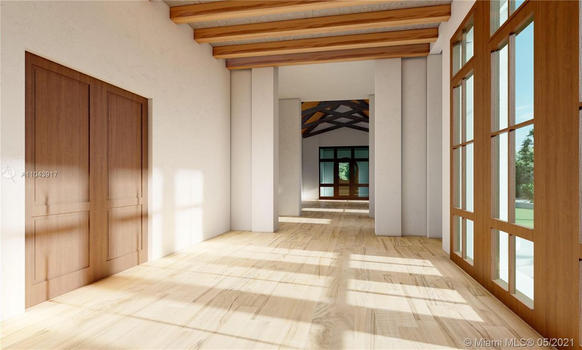 Architect's rendering, dining room.