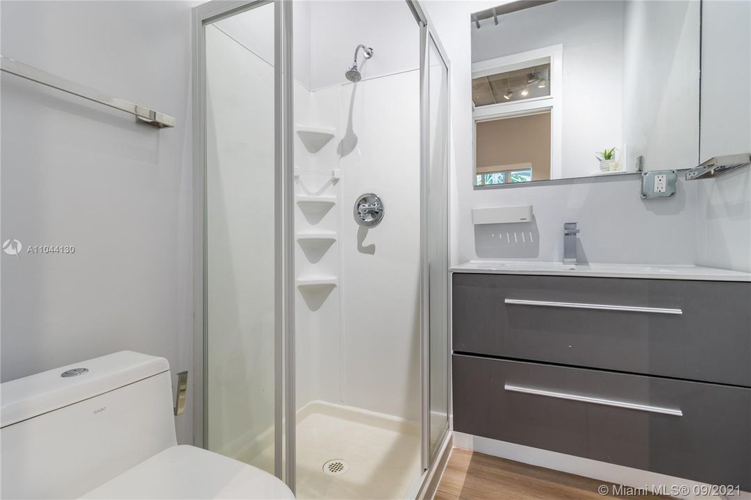 separate efficiency unit complete with full bath, kitchenette and private entry.