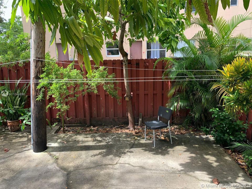 Large, fenced in, private patio.