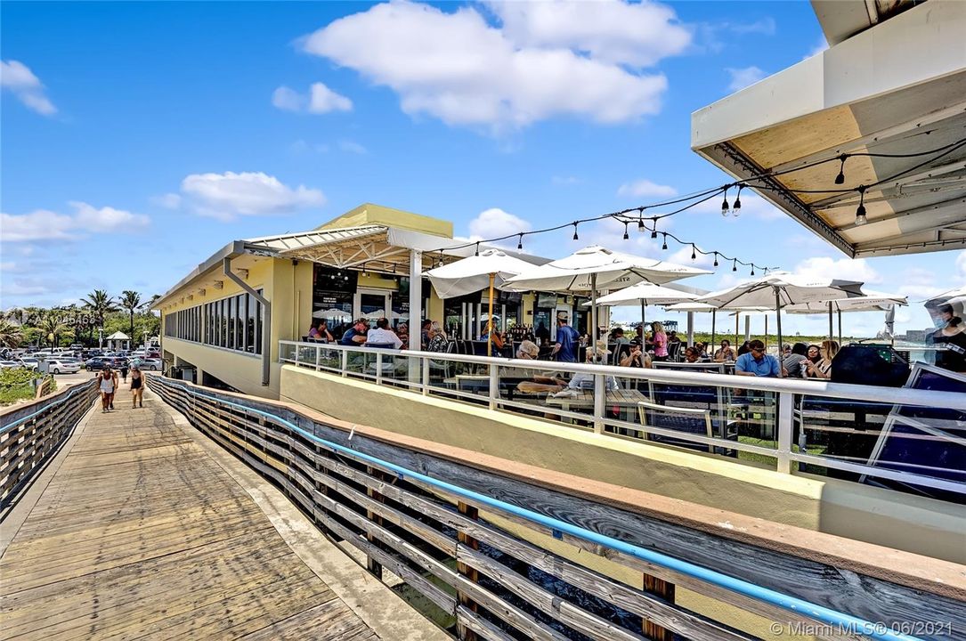 Oceanfront dining on the pier