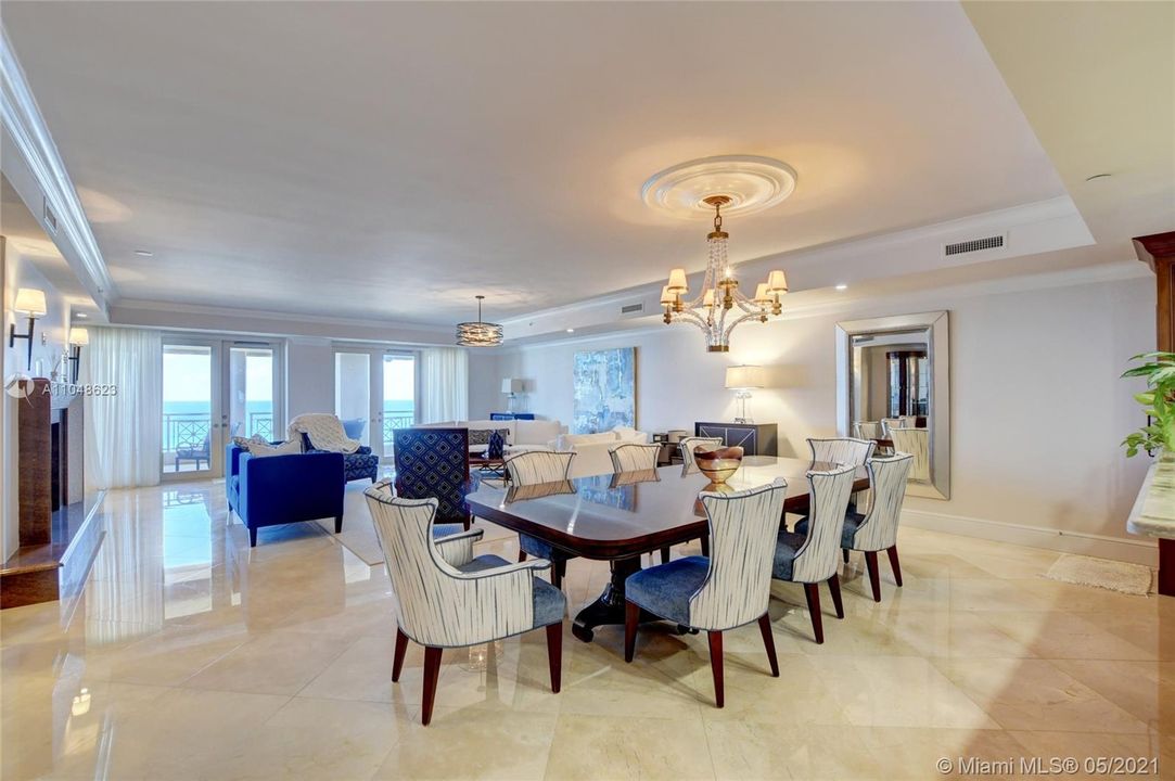 Formal Dining Room area with panoramic views of the ocean