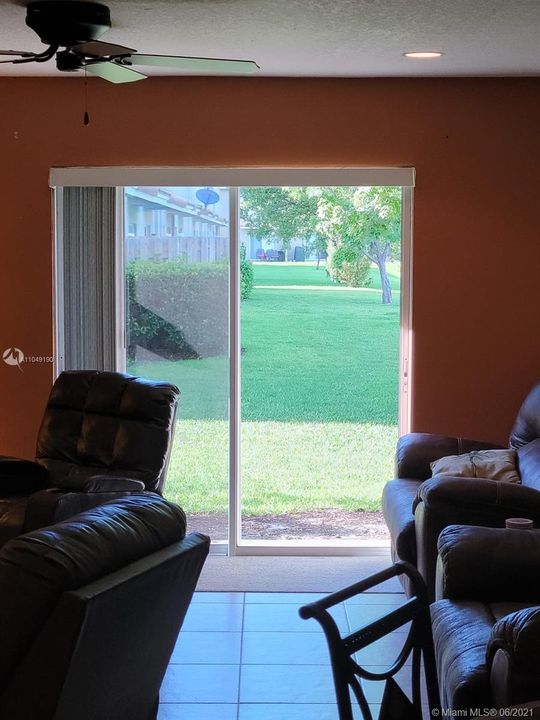 Family room overlooking courtyard