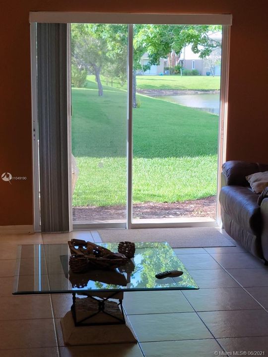 Patio to backyard & Lake view