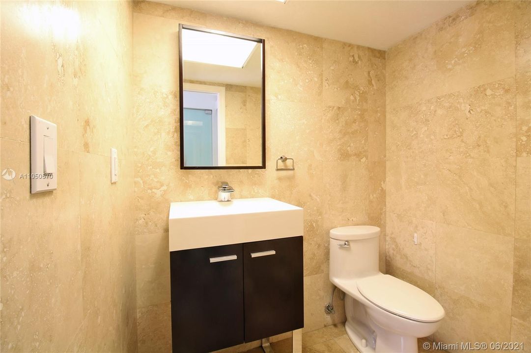 Half bathroom for guests on first floor.