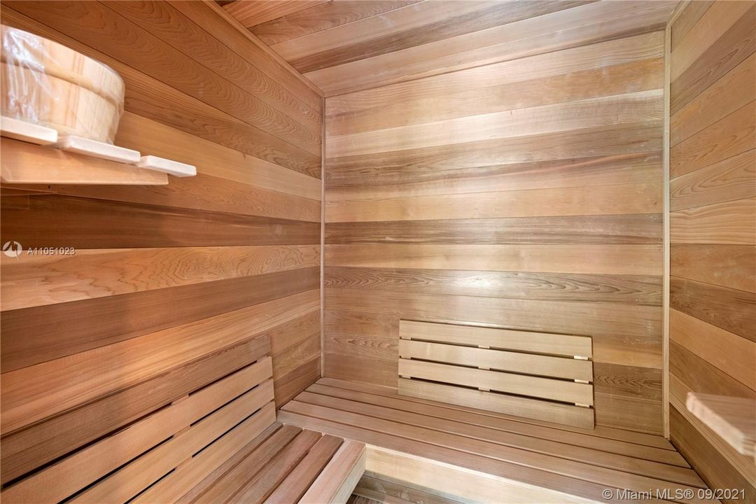 Sauna in the master wing off the gym