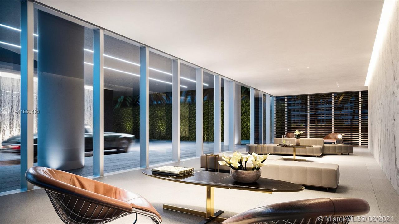 Exclusive interior design in all amenities and throughout the building by MINOTTI