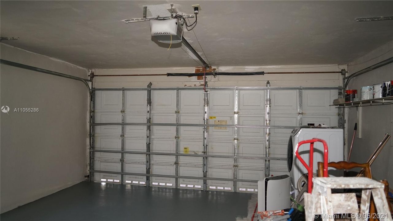 2 car garage with opener