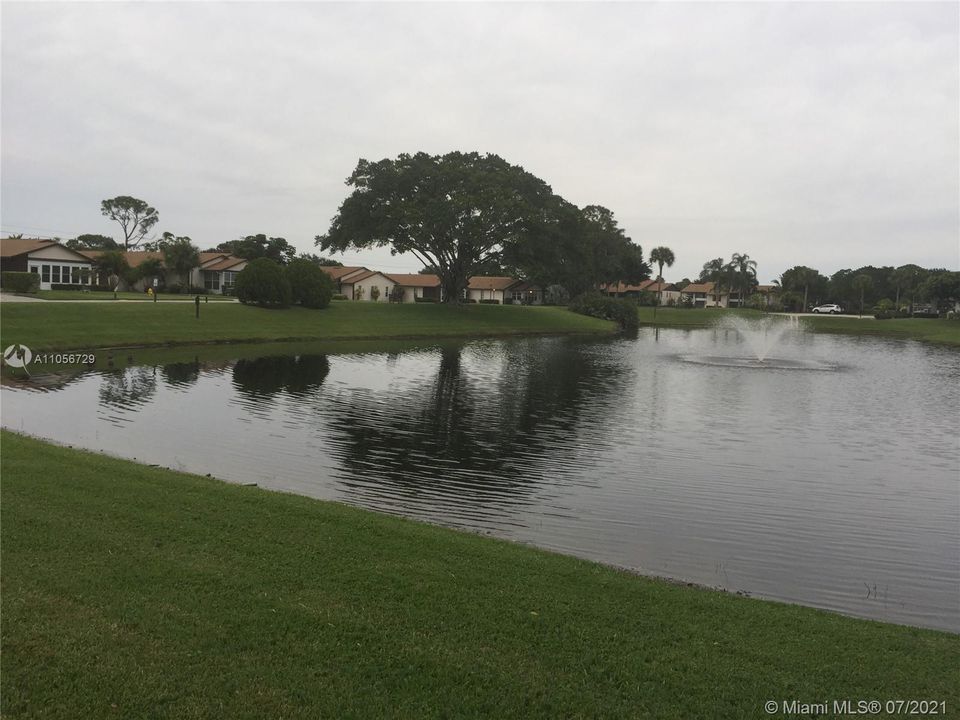 Entrance fountain into Twin Lakes