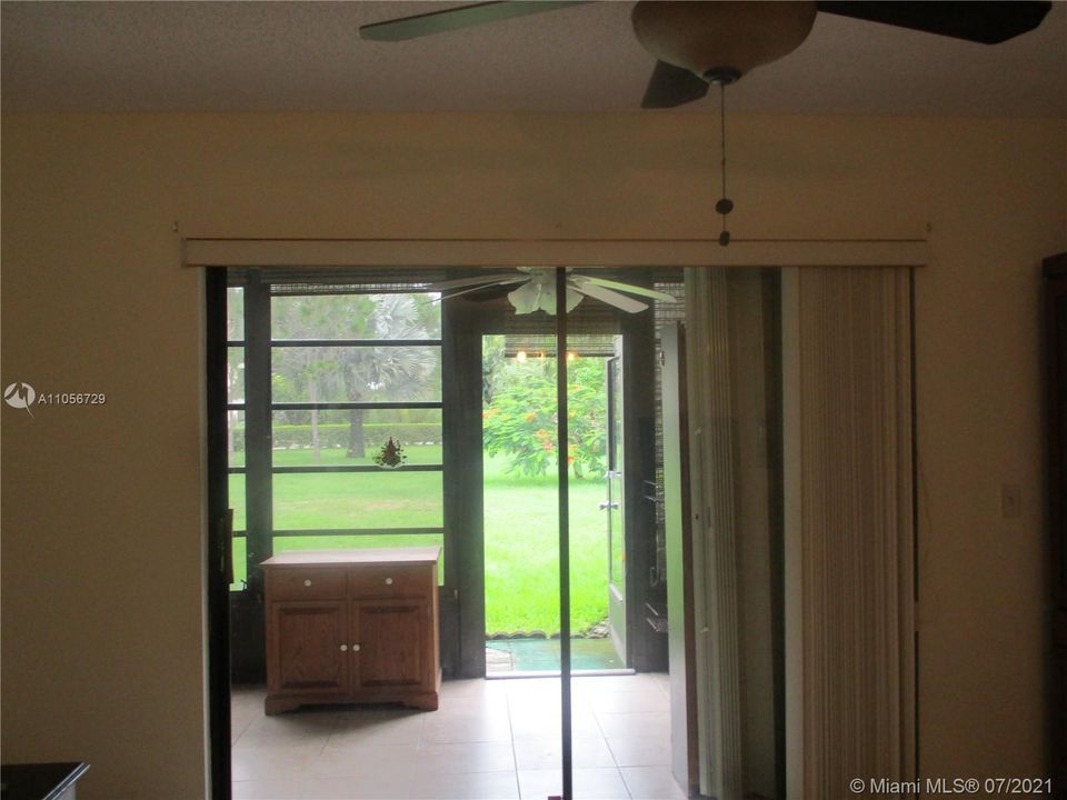 Back door of patio