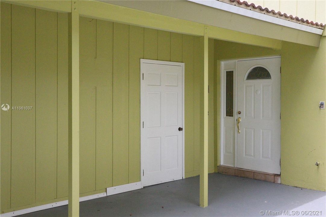 Front Entrance at Patio area