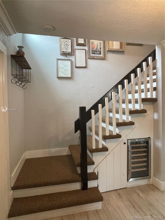 Wine cooler underneath the stairs