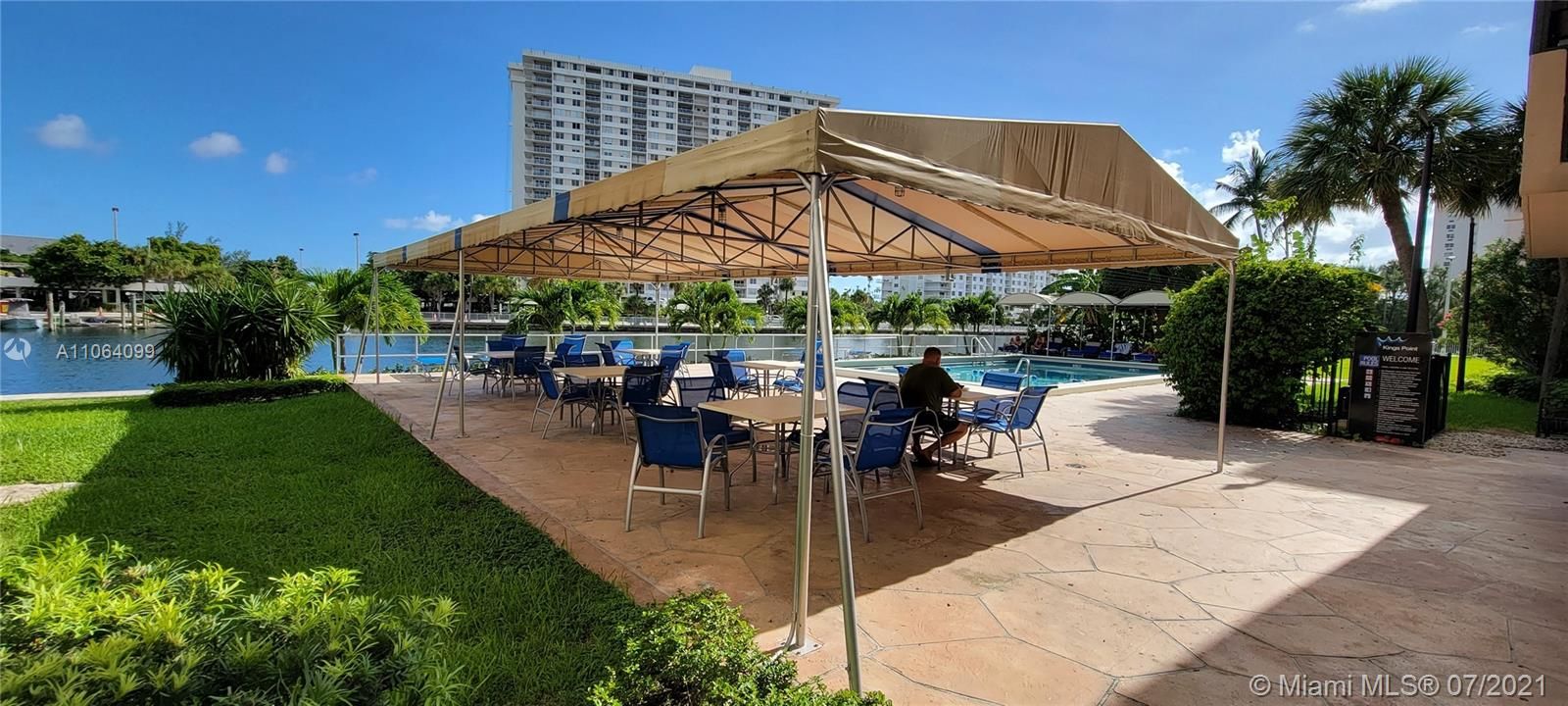 Outdoor area adjacent to pool