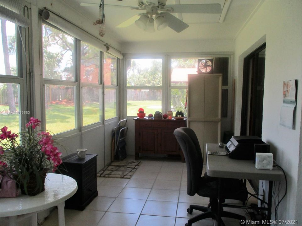 Patio with private yard