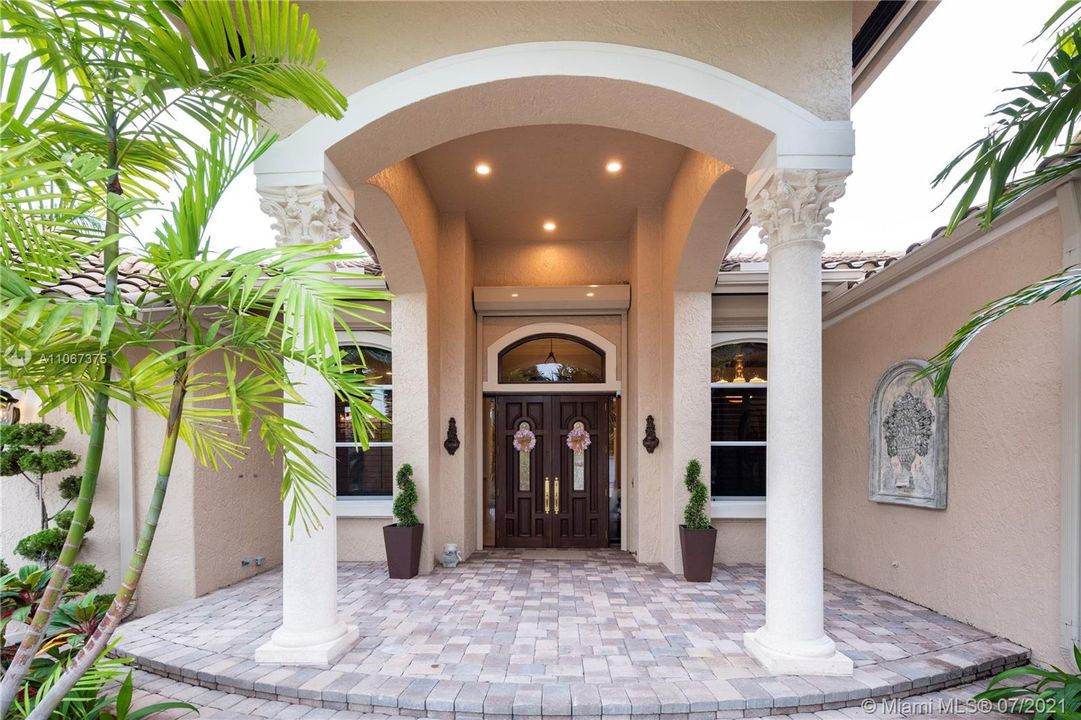 Elegant and inviting front entry