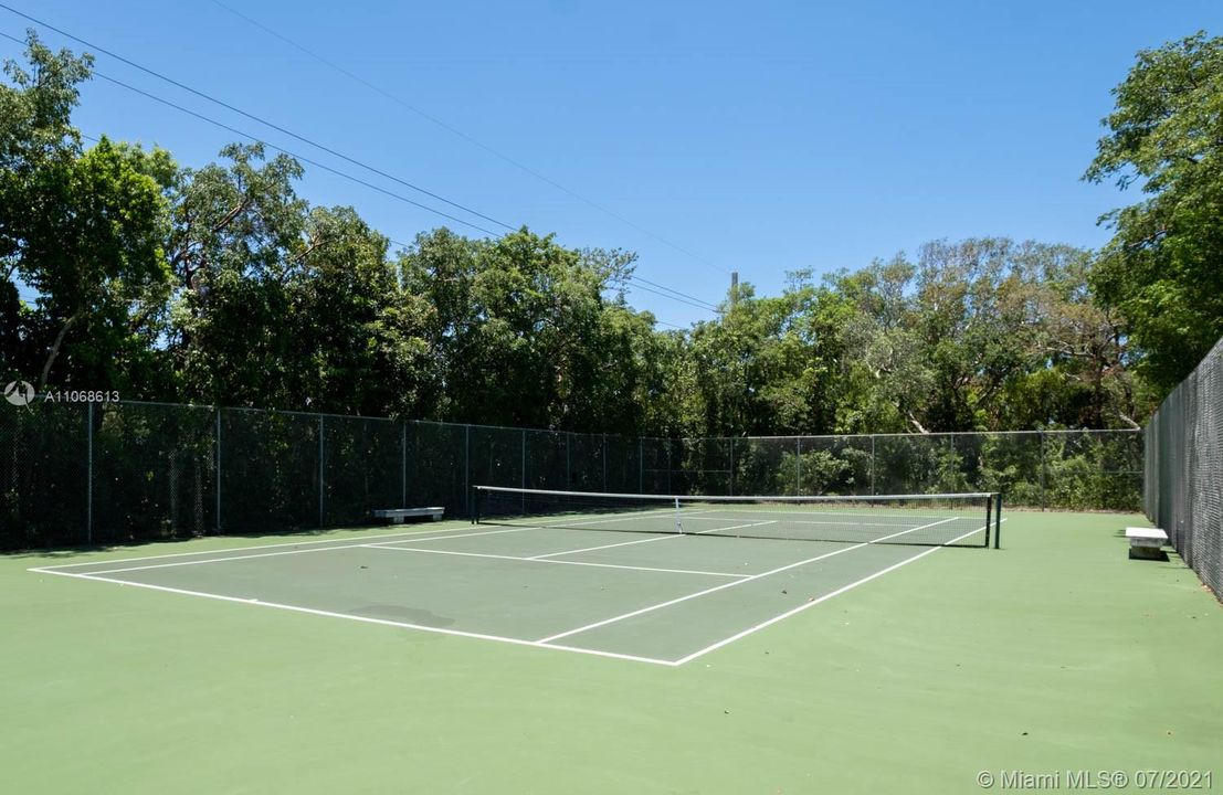 One of Five Tennis Courts